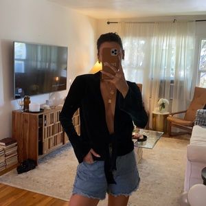 FOREST GREEN VELVET TOP